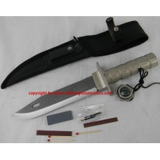Rambo 1st First Blood Part 1 Bowie Survival Hunting Camping Fishing Knife Compass Sheath Matches Needle